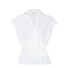 Donna Liu Jo Felpe / Maglie / Camicie | Blusa Donna Liu Jo Tunica In Popeline Di Cotone Optic White Wa3080 123