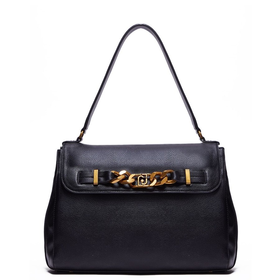 Donna Liu Jo Borse A Spalla | Borsa Donna Liu Jo Top Handle Bag M Amandua Black Af3146 223