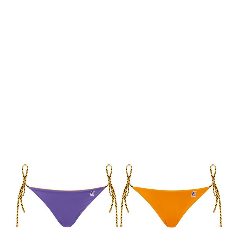 Donna K-Way Costumi Da Mare / Seawear | Costume Mare Donna K-Way Slip Seawear Thea Bathing Violet / Orange K00Bd7 120