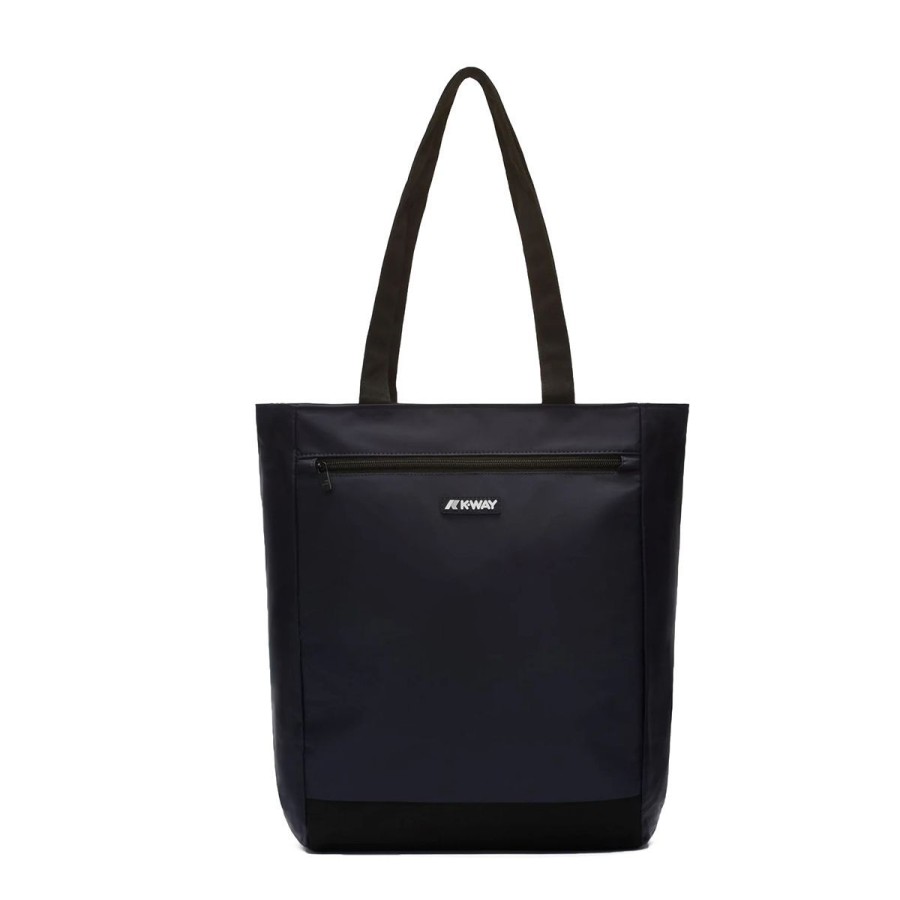 Donna K-Way Borse A Mano | Borsa Donna K-Way Shopping Bag Elliant Blue Deph K7116Nw 223