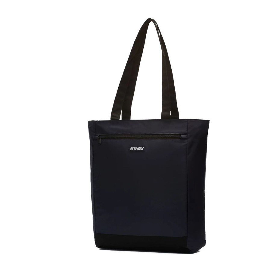 Donna K-Way Borse A Mano | Borsa Donna K-Way Shopping Bag Elliant Blue Deph K7116Nw 223