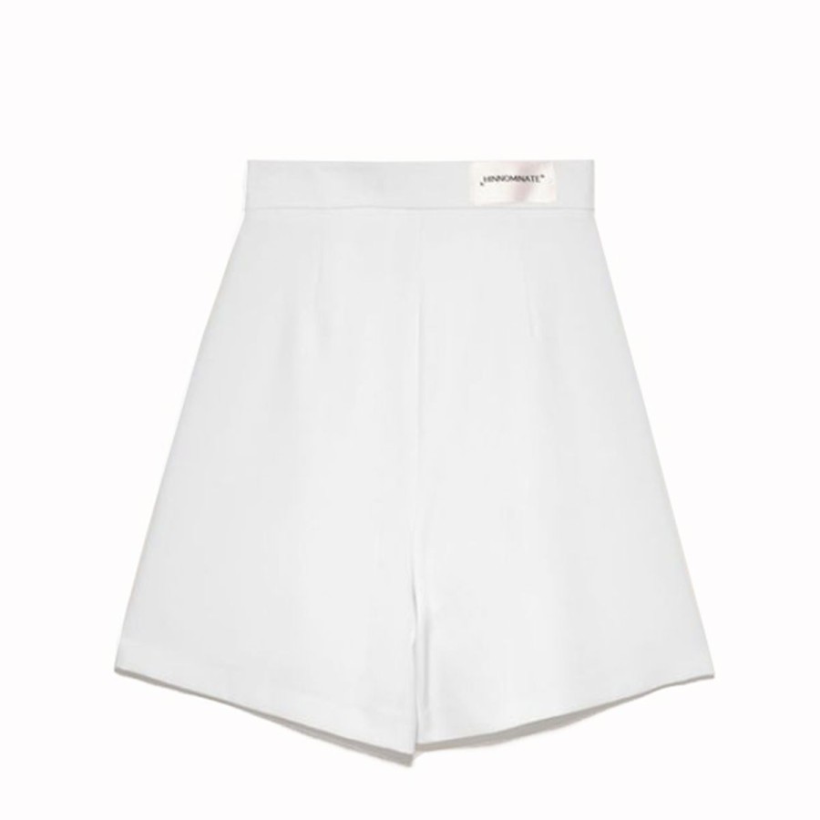 Donna Hinnominate Gonne / Pantaloncini | Bermuda Donna Hinnominate Shorts Corto Etk Personalizzata White Hnw815 123