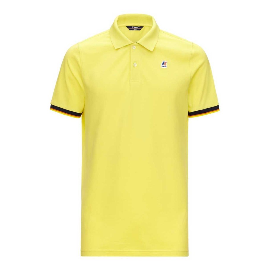 Uomo K-Way Abbigliamento | Polo Uomo K-Way Vincent Cotone Yellow Lemon K0089N 121