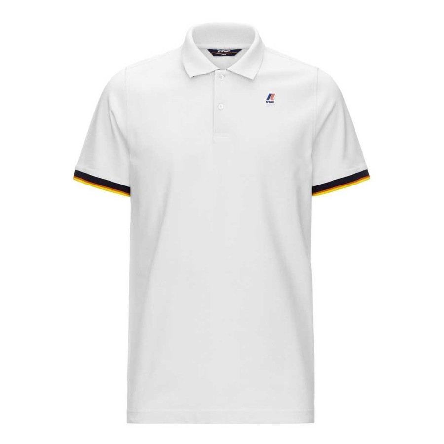 Uomo K-Way Abbigliamento | Polo Uomo K-Way Vincent Cotone White K0089N 121