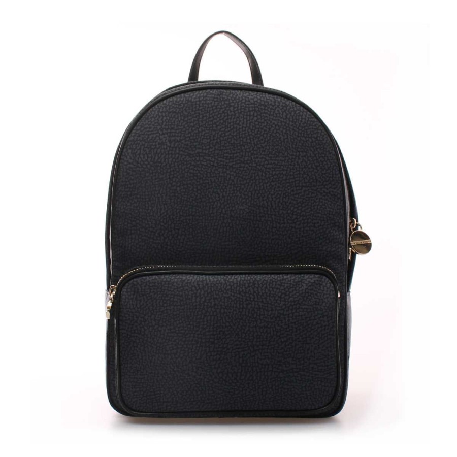 Donna Borbonese Borse A Spalla | Zaino Donna Borbonese Backpack Nero 933028 Co