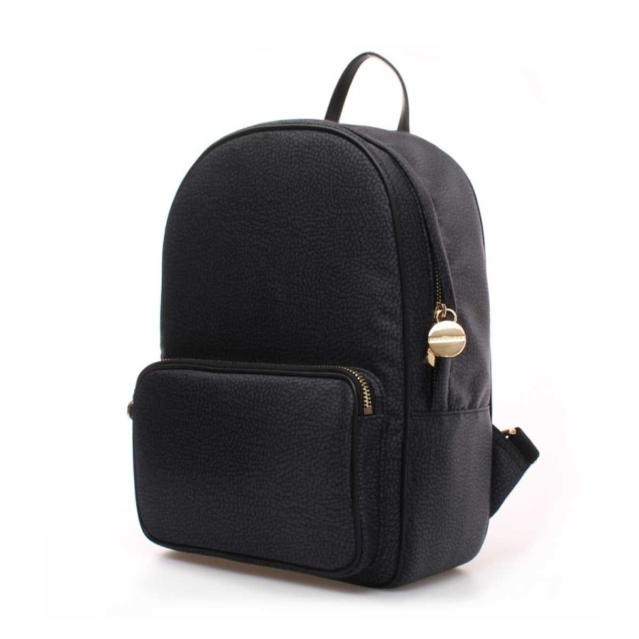 Donna Borbonese Borse A Spalla | Zaino Donna Borbonese Backpack Nero 933028 Co