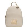 Donna Moschino Zaini | Zaino Donna Love Moschino Backpack Maxi Logo Avorio Jc4109 223