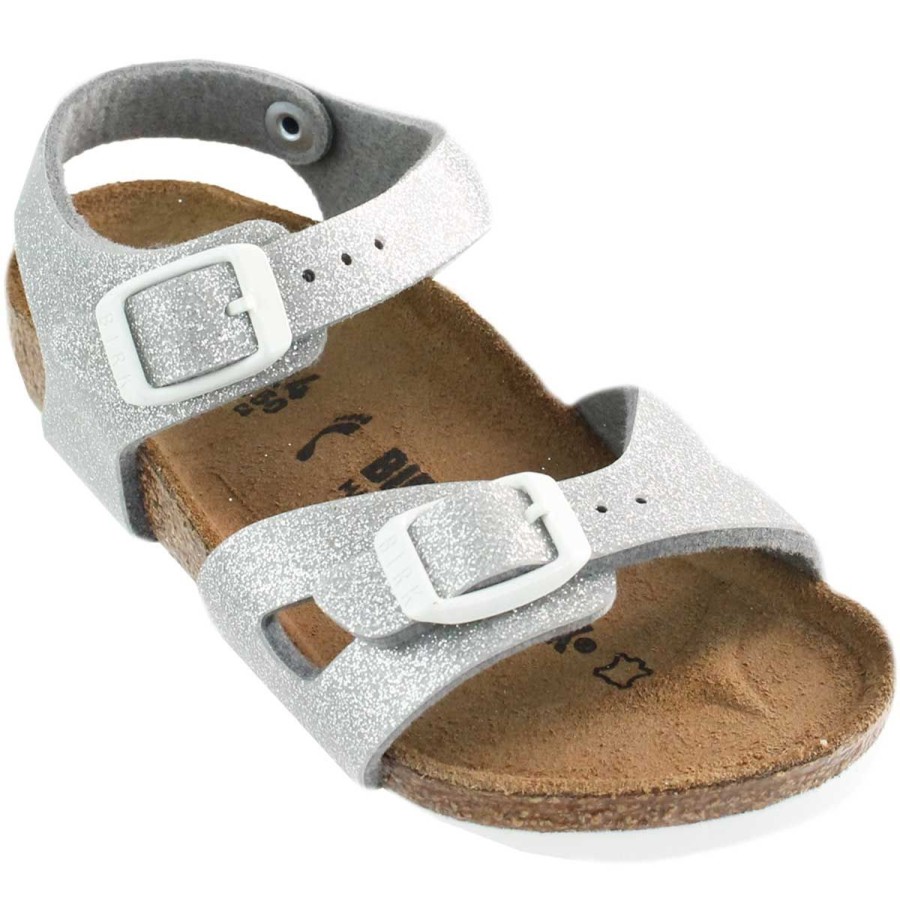 Donna Birkenstock Calzature | Sandalo Birkenstock Rio Kids Magic Galaxy Silver Art 831783 120