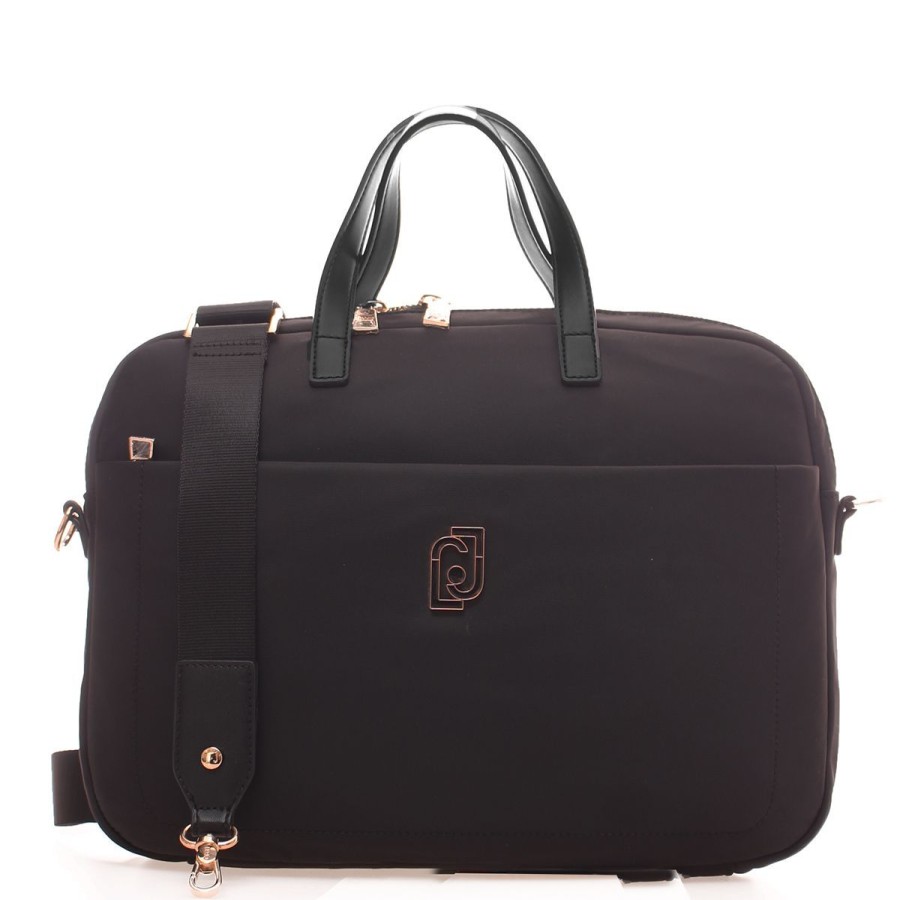 Donna Liu Jo Borse A Mano | Borsa Donna Liu Jo Briefcase Bag M Con Tracolla Ecs Brionia Black Af3230 223