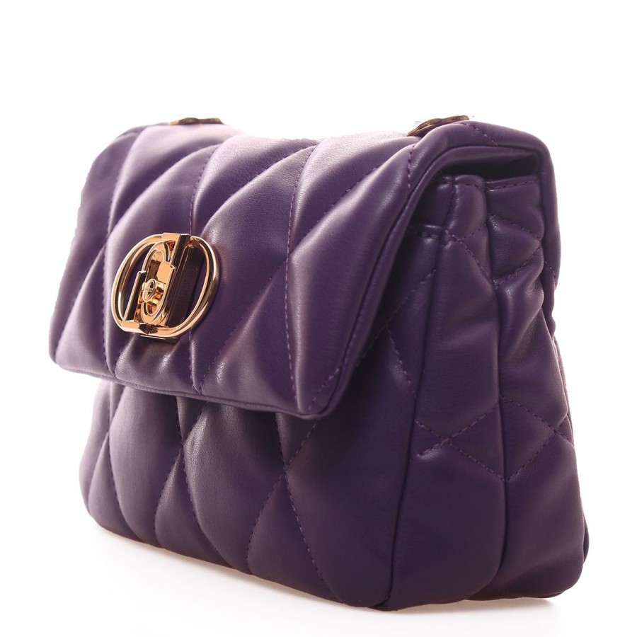 Donna Liu Jo Borse A Spalla | Borsa Donna Liu Jo Crossbody Bag M Metalasse' Thili Violette Af3356 223