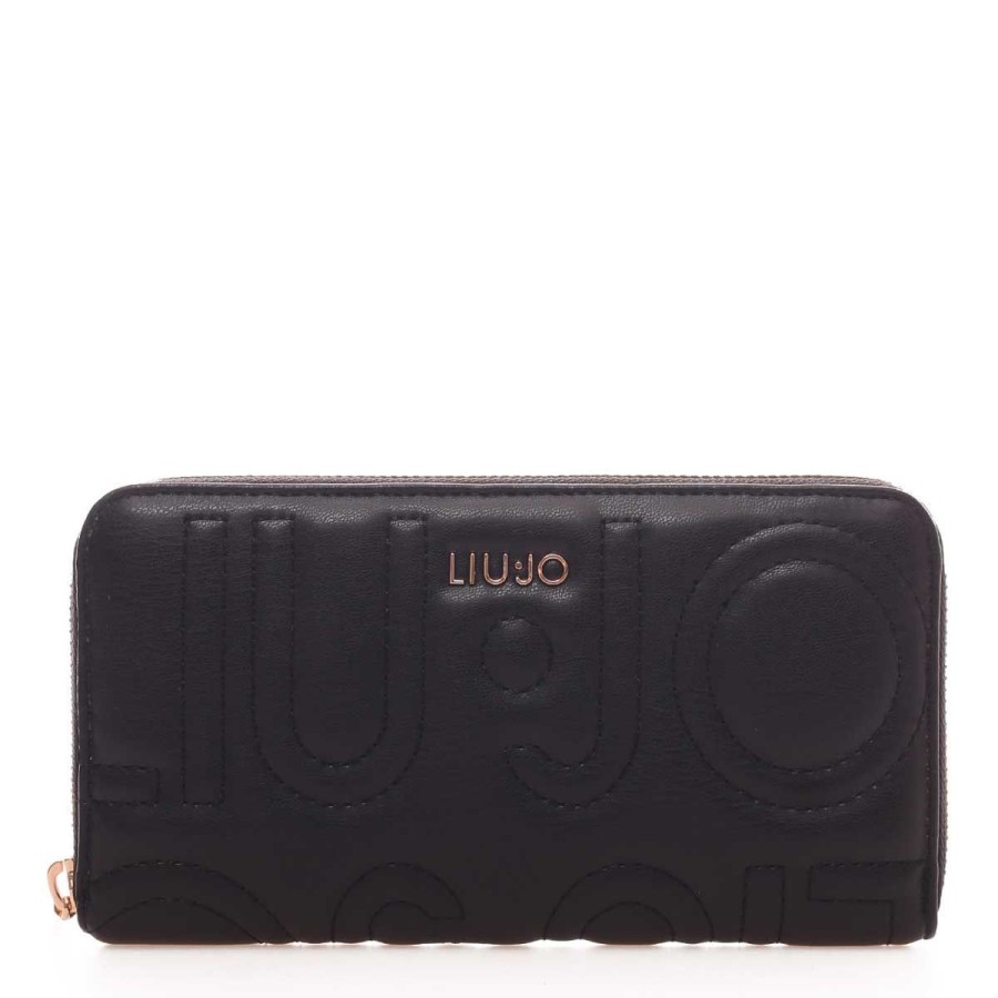 Donna Liu Jo Portafogli | Portafoglio Donna Liu Jo Wallet Embossed Manh Black Af3354 223