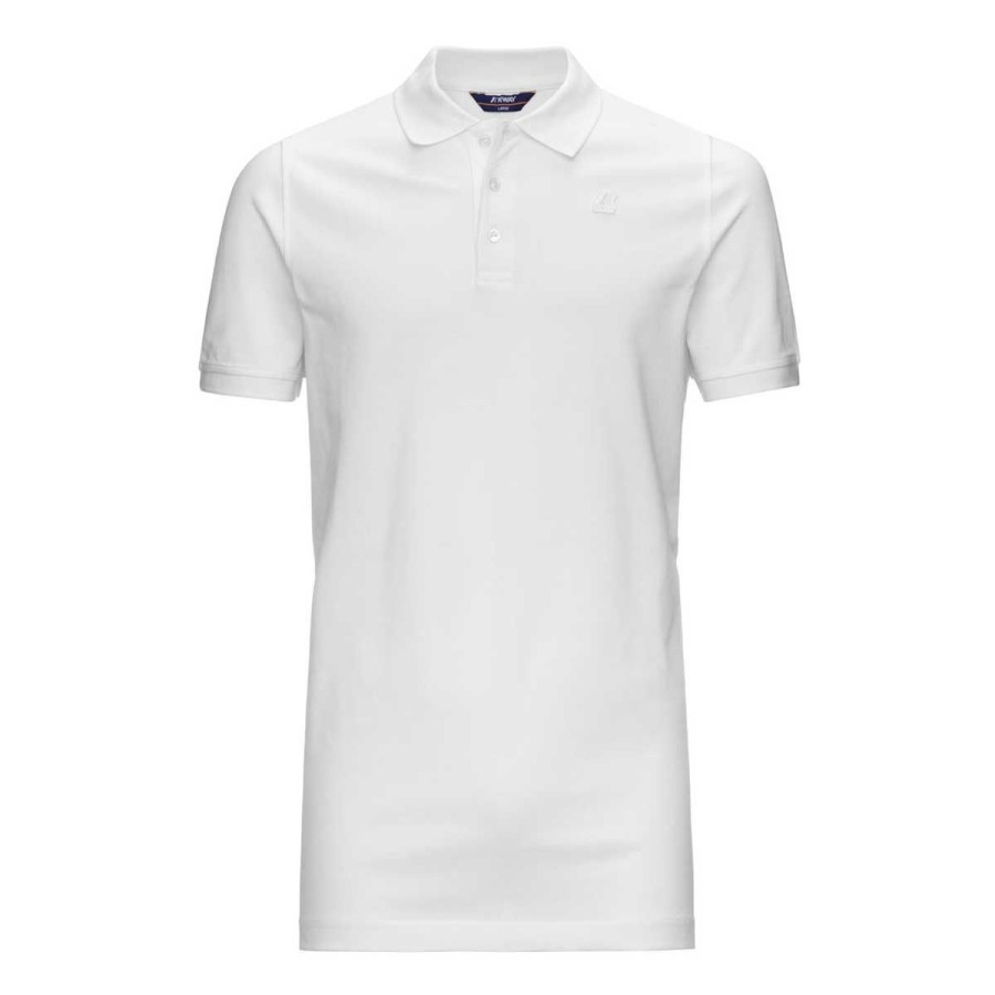 Uomo K-Way Abbigliamento | Polo Uomo K-Way Alain Cotone White K0089N 121