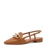 Donna Frau Calzature | Scarpa Donna Frau Slingback Gioiello In Pelle Wood 92T3 123