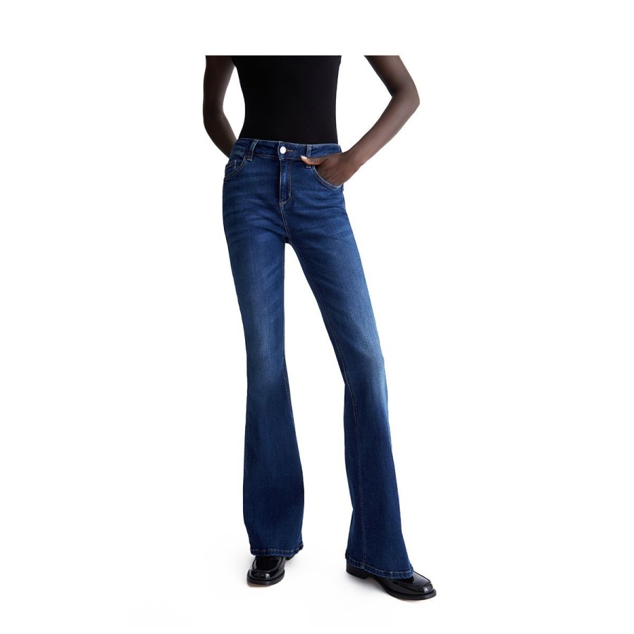 Donna Liu Jo Jeans / Pantaloni | Jeans Donna Liu Jo Flare Better Bottom Up Denim Blue Uf3058 223