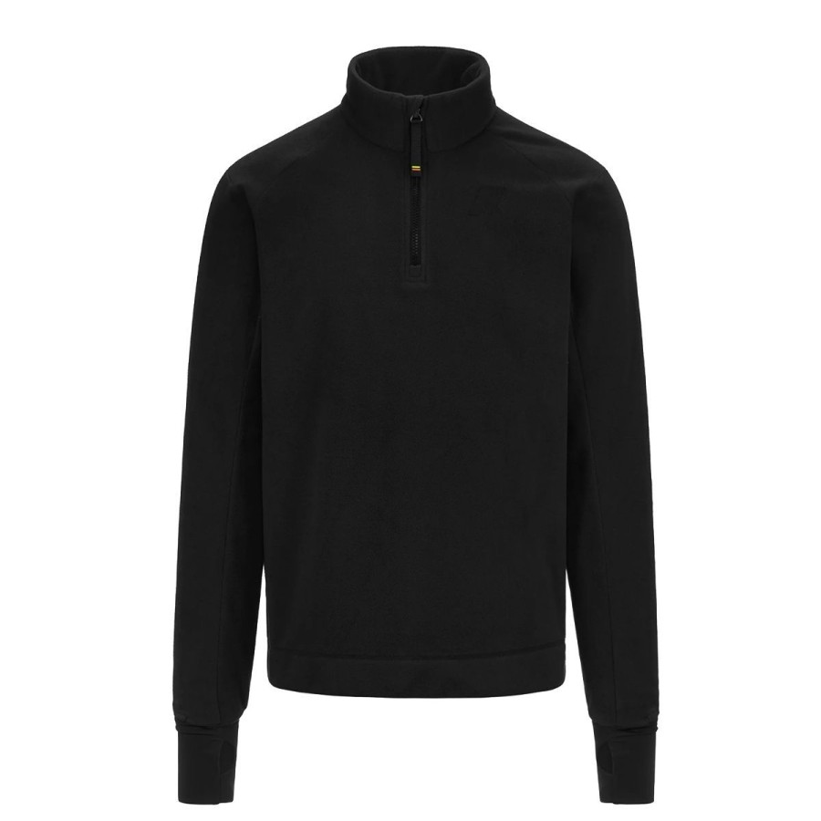 Donna K-Way Felpe / Maglie / Camicie | K-Way Maglia Unisex Neve Eygliers Polar Black Pure K4123Lw Co