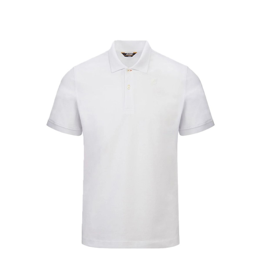 Uomo K-Way Abbigliamento | Polo Uomo K-Way Vinnie White K3112Mw Co