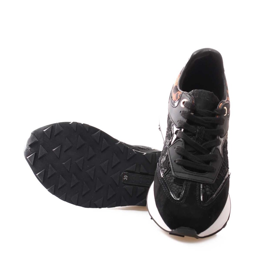 Donna Guess Calzature | Scarpsadonna Guess Runner Luchia Nero Fl7Lucele 222