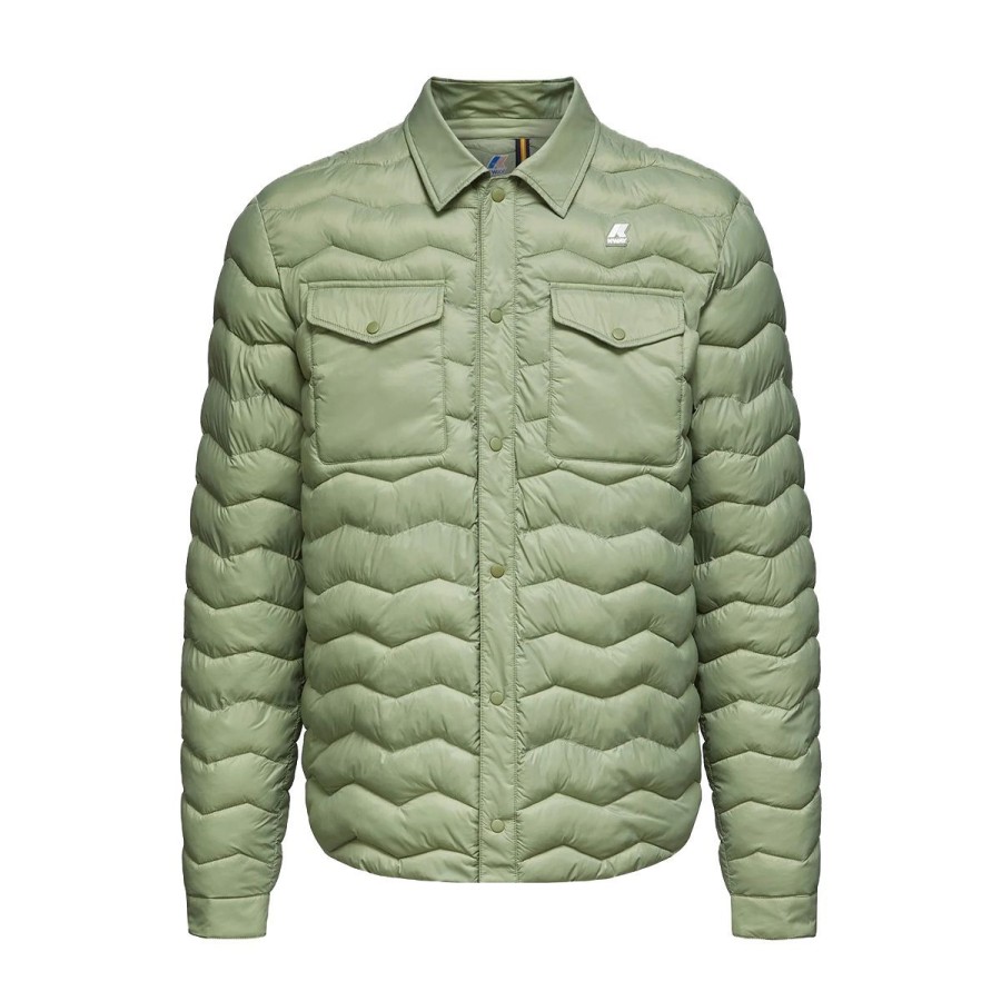 Donna K-Way Capispalla | K-Way Giacca Uomo Valeo Eco Warm Green Sage K3115Qw Co