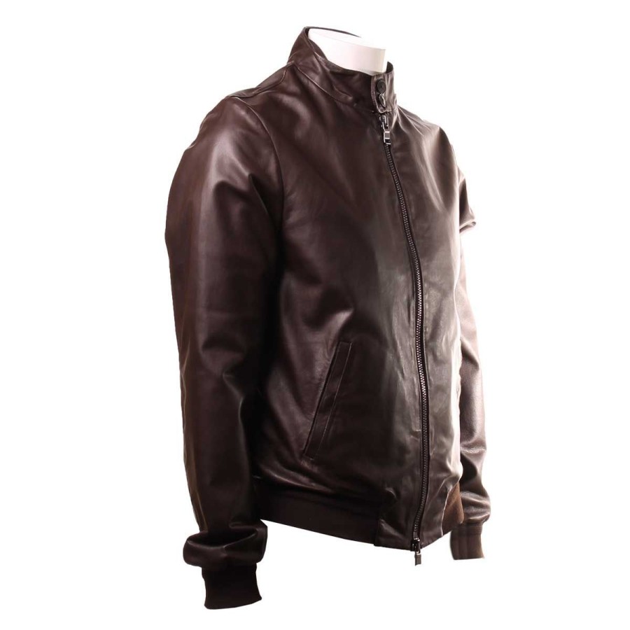 Uomo The Jack Leather Abbigliamento | Giubbino Uomo The Jack Leather Elvis Reloaded Testa Di Moro 121