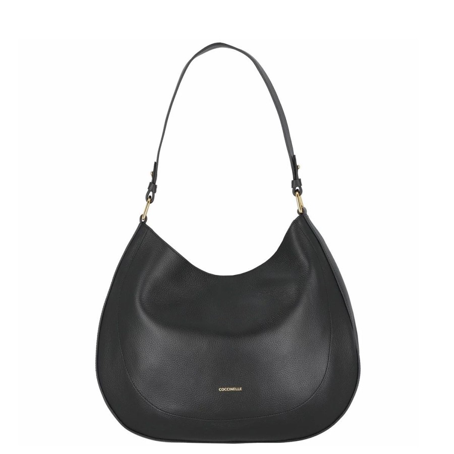 Donna Coccinelle Borse A Spalla | Borsa Donna Coccinelle Sunnie Hobo Bag Coccifirenze Nero E1Ptb180301 223