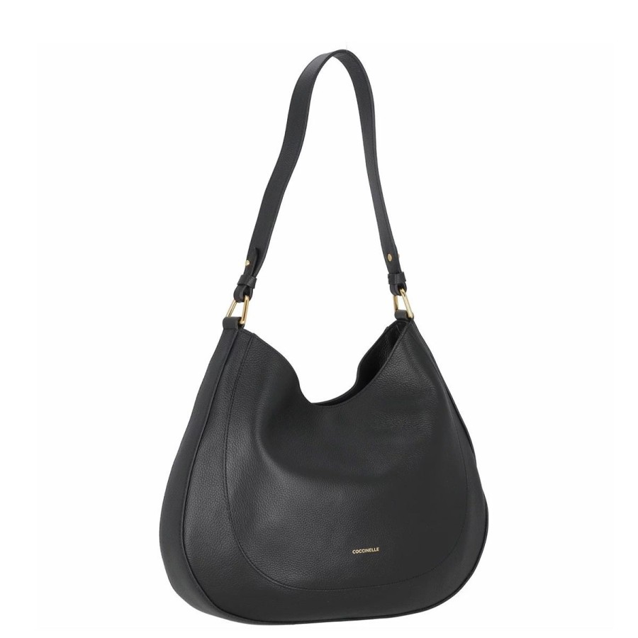 Donna Coccinelle Borse A Spalla | Borsa Donna Coccinelle Sunnie Hobo Bag Coccifirenze Nero E1Ptb180301 223