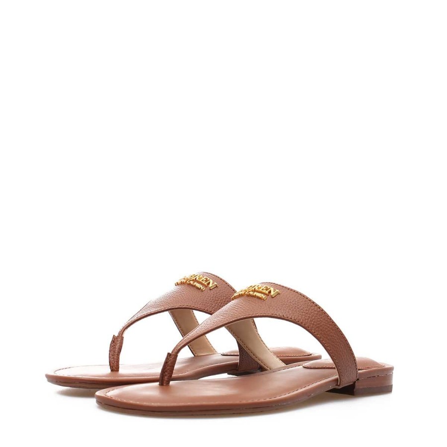 Donna Ralph Lauren Calzature | Scarpa Donna Ralph Lauren Sandal Ellah Tan 860804 122