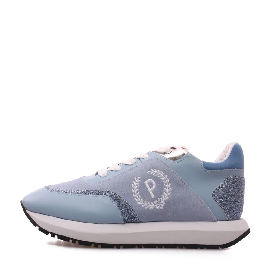 Donna Pollini Calzature | Scarpa Donna Pollini Sneaker Spawn 35 Mix Sky / Silver Sa1503 123