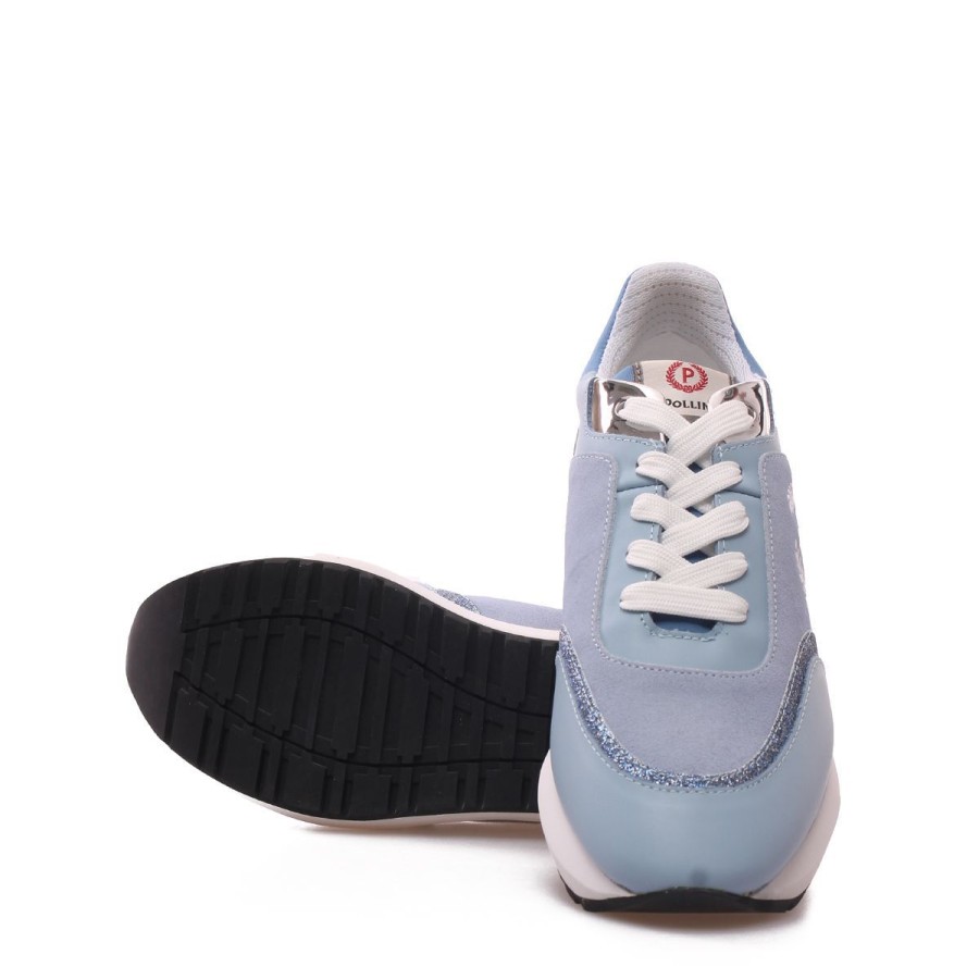 Donna Pollini Calzature | Scarpa Donna Pollini Sneaker Spawn 35 Mix Sky / Silver Sa1503 123