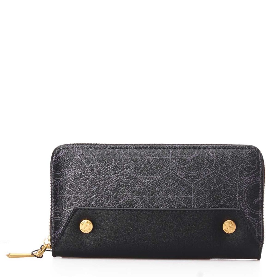 Donna Gattinoni Portafogli | Portafoglio Donna Gattinoni Roma Wallet All Around Zip Large Tedosia Black Bentd8201 123