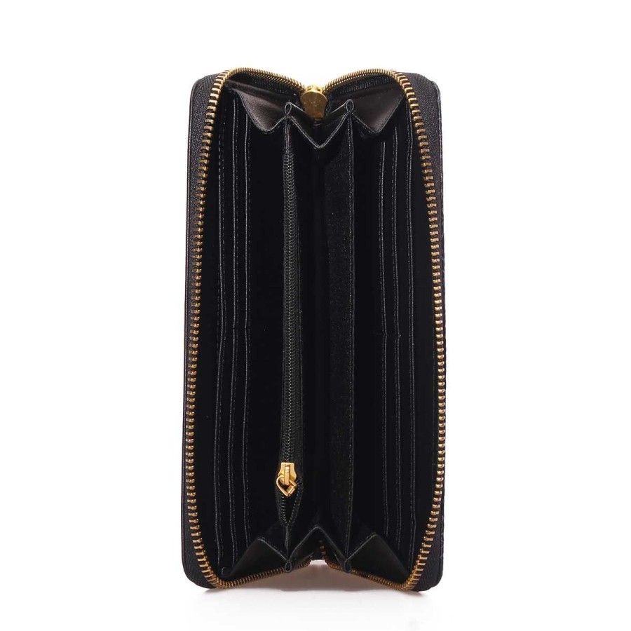 Donna Gattinoni Portafogli | Portafoglio Donna Gattinoni Roma Wallet All Around Zip Large Tedosia Black Bentd8201 123