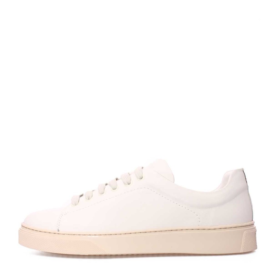 Uomo Frau Sneakers | Scarpa Uomo Frau Sneakers Pelle Mousse Off White 28P0Blu 123