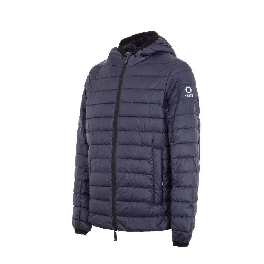 Uomo Suns Abbigliamento | Giacca Uomo Suns Achille Con Cappuccio Navy Gbs01032U 123