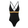 Donna K-Way Costumi Da Mare / Seawear | Costume Donna K-Way Katline Tape Black Pure K00Bfs 121