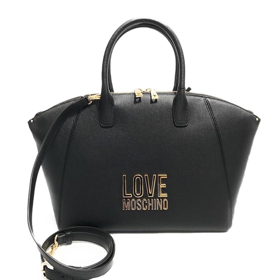 Donna Moschino Borse A Mano | Borsa Donna Love Moschino Hand Bag Con Tracolla Nero Jc4022 223