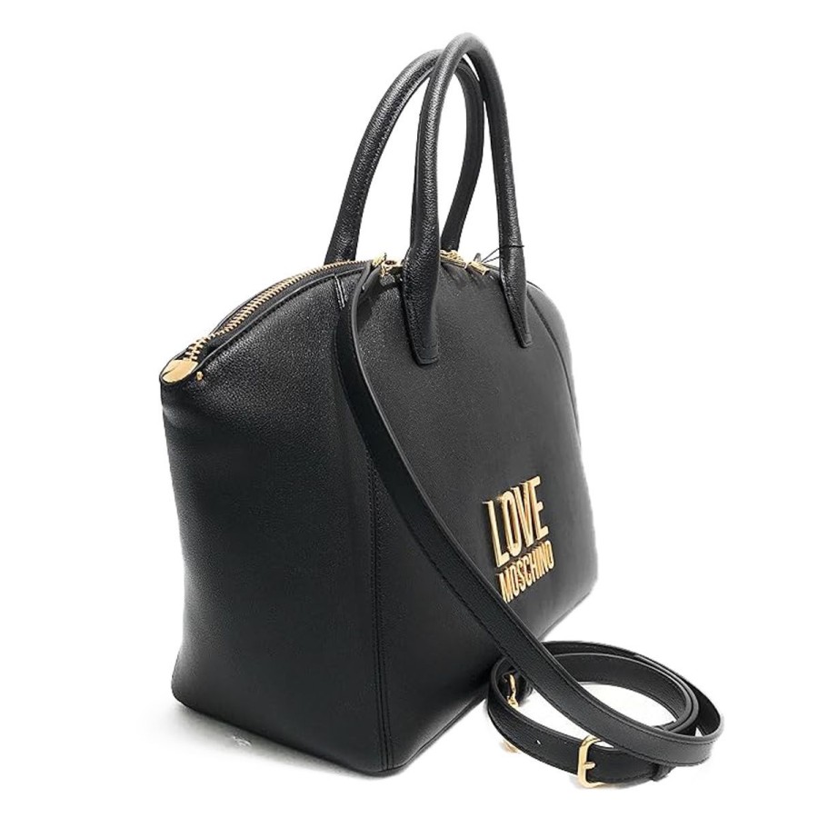 Donna Moschino Borse A Mano | Borsa Donna Love Moschino Hand Bag Con Tracolla Nero Jc4022 223