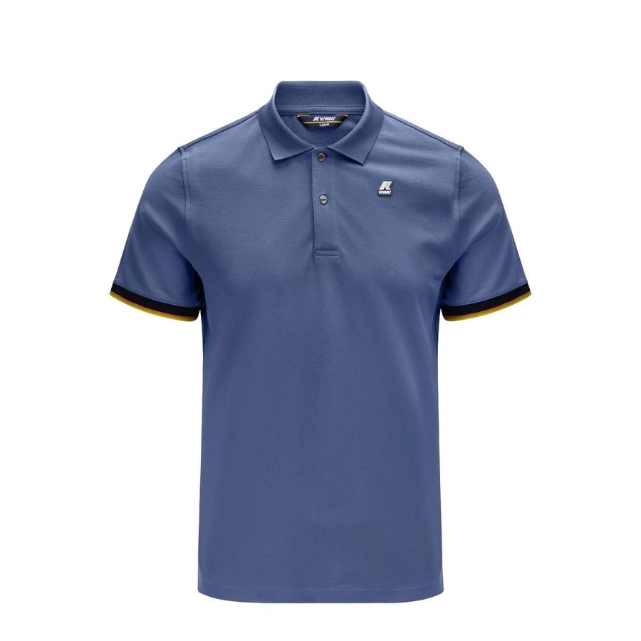 Uomo K-Way Abbigliamento | Polo Uomo K-Way Vincent Blue Indigo K7121Iw Co