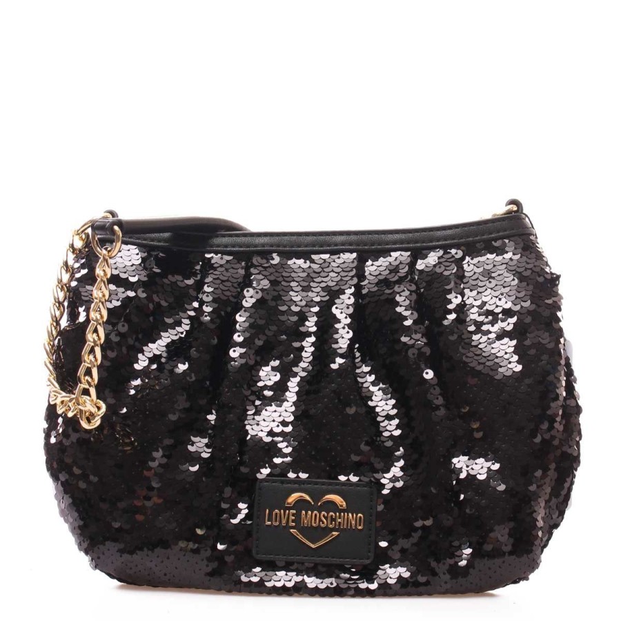 Donna Moschino Borse A Mano | Borsa Donna Love Moschino Top Handle Bag Soft Paillettes Gold Black Jc4068 123