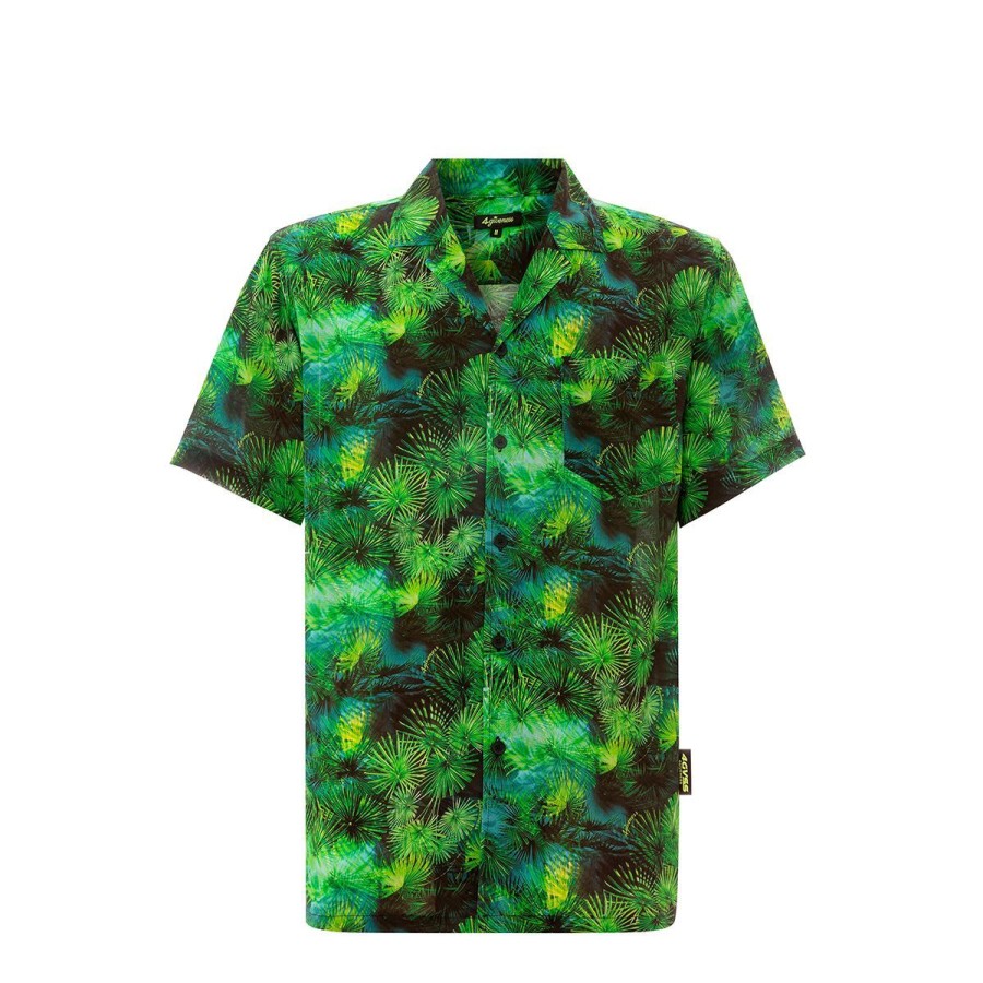 Uomo 4Giveness Abbigliamento | Camicia Uomo 4Giveness Green Tropic Fgcm2628 123