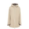 Donna Suns Capispalla | Giacca Donna Suns Marmolada Fur Con Cappuccio Beige Gbs33036D 223