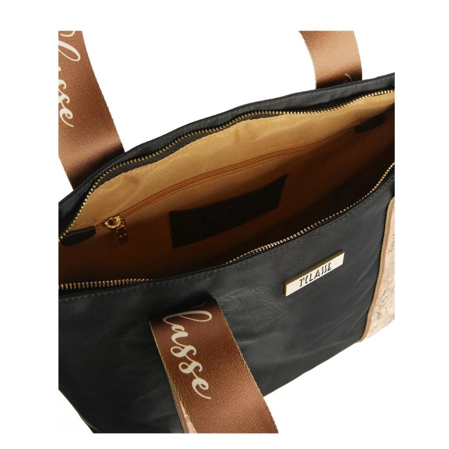 Donna Alviero Martini Borse A Mano | Borsa Donna Alviero Martini Shopping Bag 2000'S Nylon Nero Gv62-9762 223