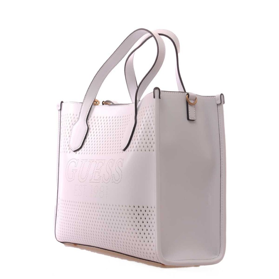 Donna Guess Borse A Mano | Borsa Donna Guess Hand Bag Con Tracolla Katey White Hwwh8769 123