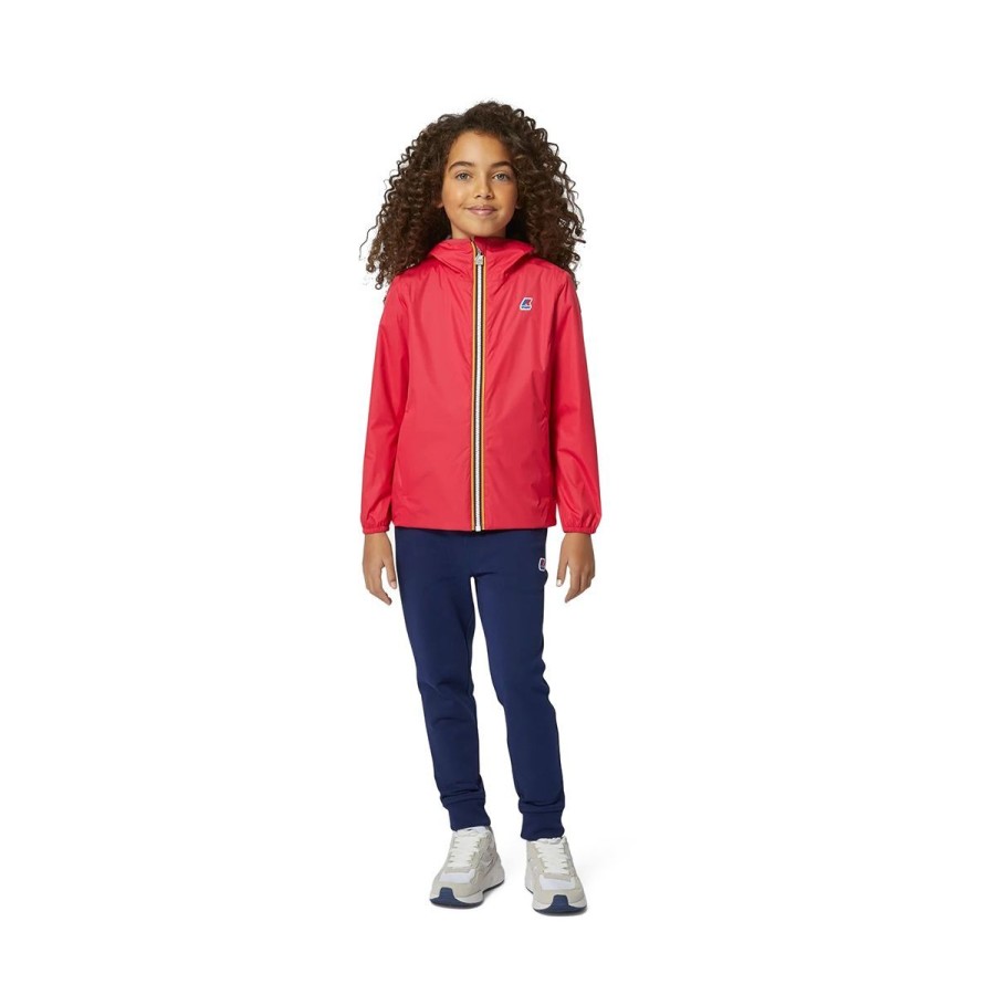 Kid & Youth K-Way Capispalla | Giacca Kid & Youth K-Way Marguerite Stretch Poly Jersey Red Berry K81256W Co