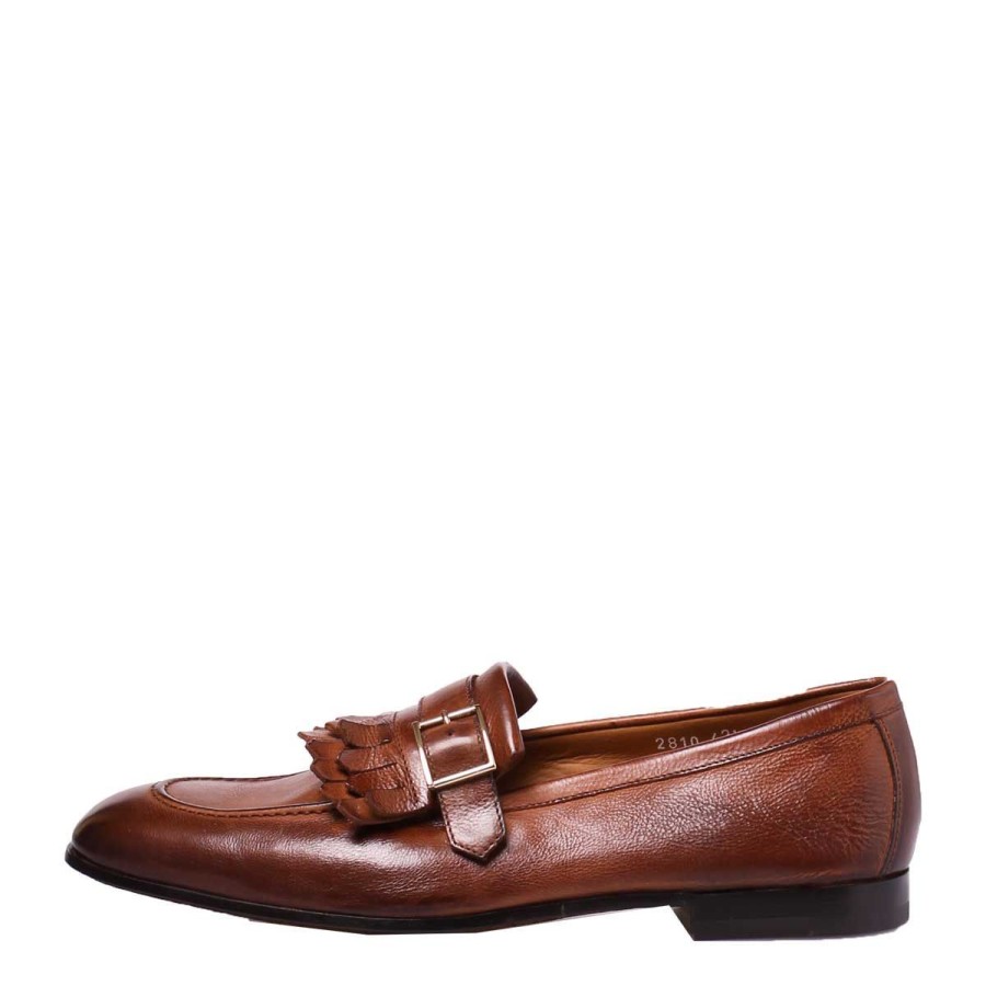 Uomo Doucal's Classic / Elegance | Scarpe Uomo Doucal'S Mocassino Con Frange E Fibbie Marrone Caprf036 121