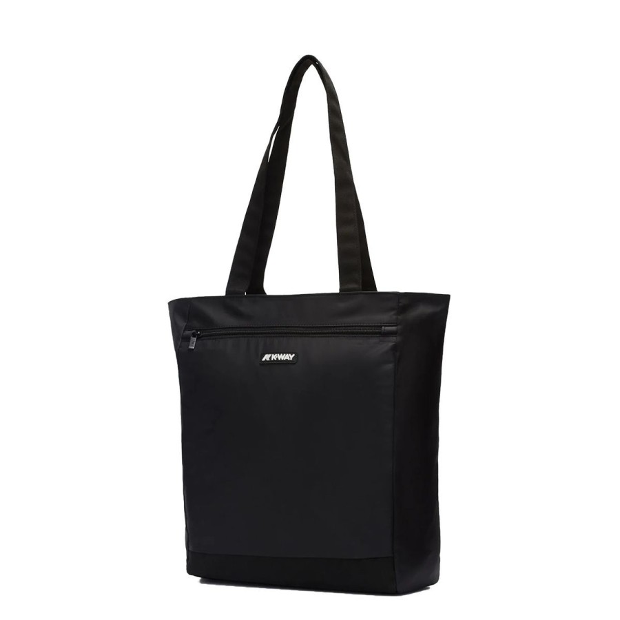 Donna K-Way Borse A Mano | Borsa Donna K-Way Shopping Bag Elliant Black Pure K7116Nw 223