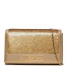 Donna Moschino Borse A Spalla | Borsa Donna Love Moschino Crossbody Bag Clutch Con Paillettes Oro Laminato Jc4279 223