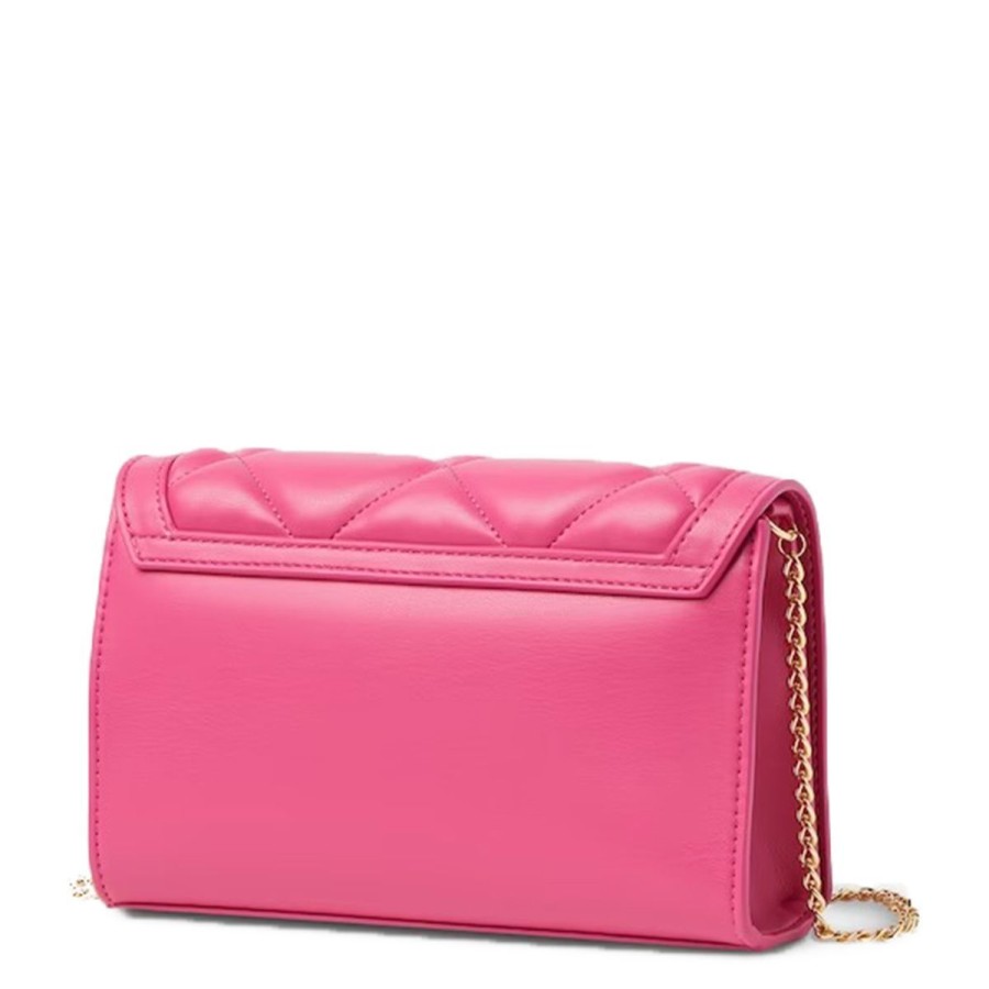 Donna Moschino Borse A Spalla | Borsa Donna Love Moschino Crossbody Bag Clutch Con Borchie Cuore Fuxia Jc4222 223