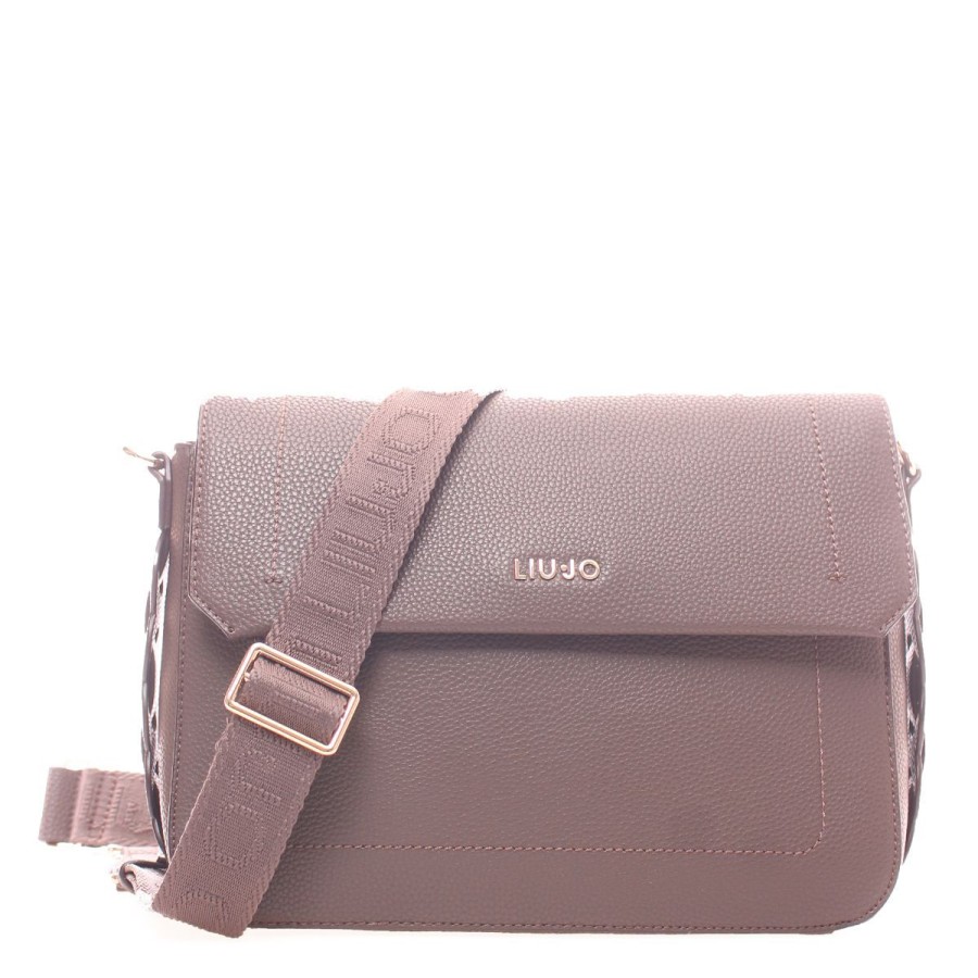 Donna Liu Jo Borse A Spalla | Borsa Donna Liu Jo Messenger Bag Ardisia Brozne Moro Light Af3077 223