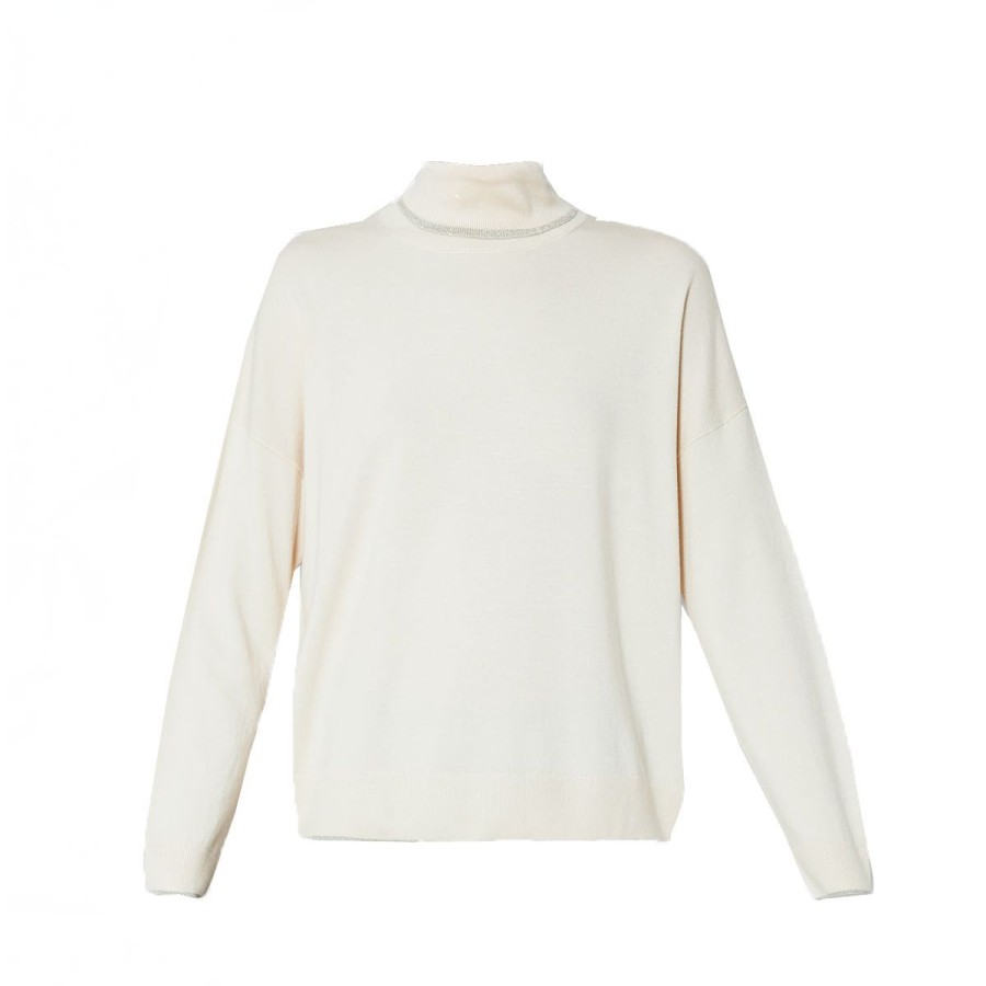 Donna Liu Jo Felpe / Maglie / Camicie | Maglia Donna Liu Jo In Dolcevita Better Naturale Mf3390 223