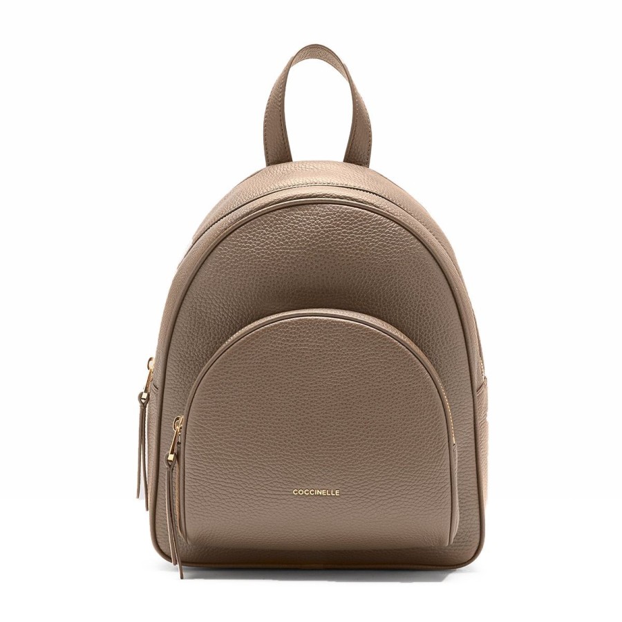 Donna Coccinelle Zaini | Zaino Donna Coccinelle Backpack Man Gleen Medium Taupe E1N15140201 223