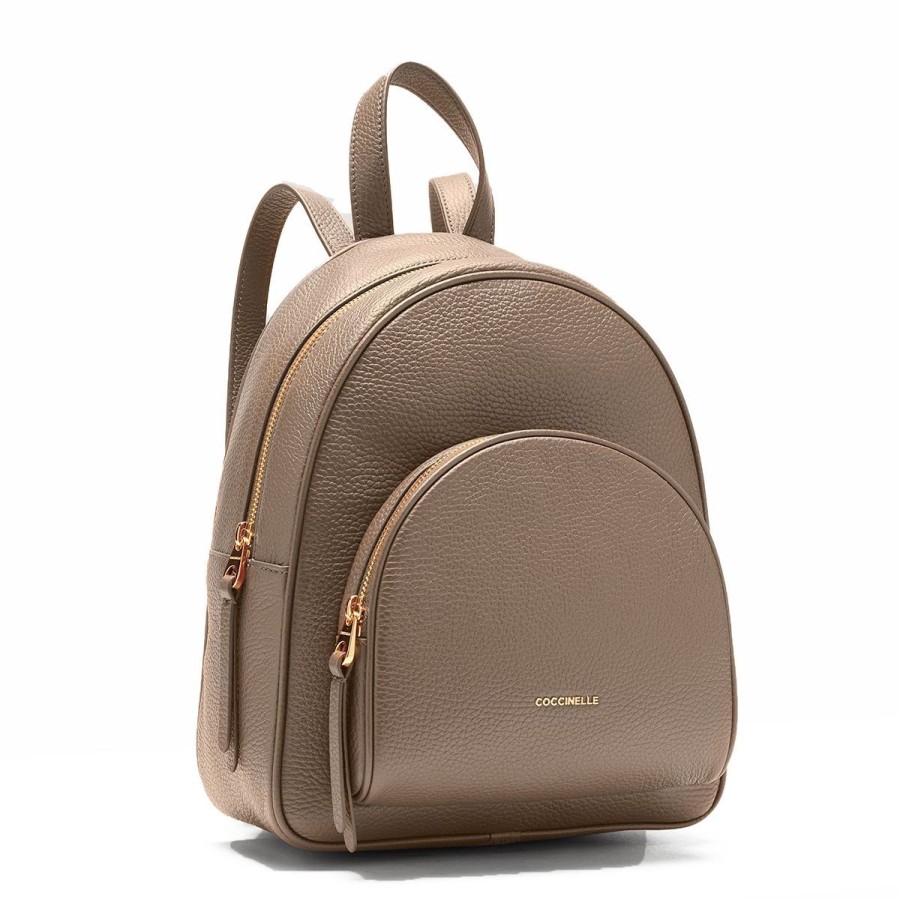 Donna Coccinelle Zaini | Zaino Donna Coccinelle Backpack Man Gleen Medium Taupe E1N15140201 223